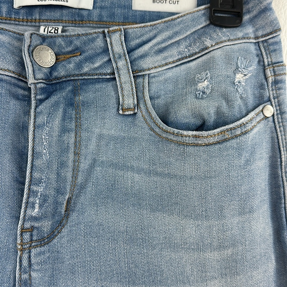 Judy Blue Distressed Raw Hem Boot Cut Jeans - Picture 3 of 11